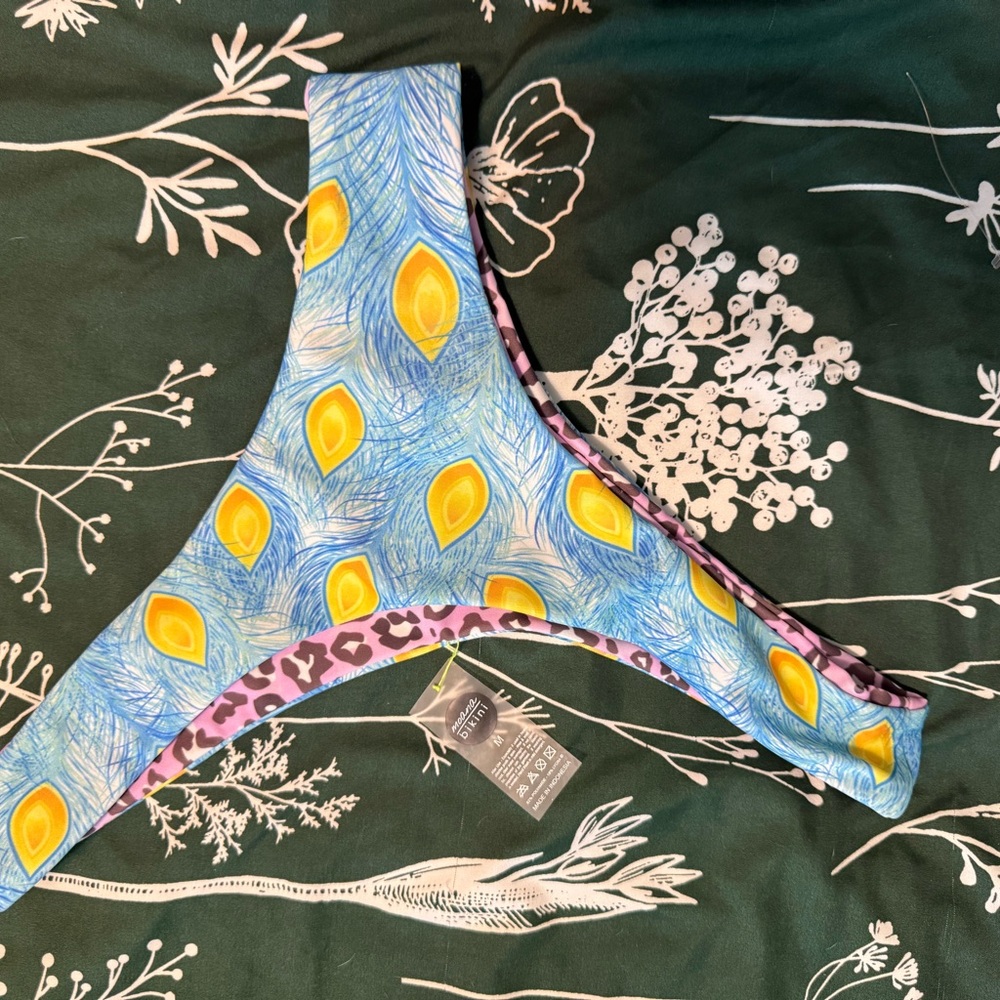 Moana Bikini - Blue and Yellow Feather Print